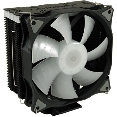 LC-Power LC-CC-120-ARGB-PRO, 800-1800 rpm, 58 CFM, PWM 4-pin, RGB LED, DC (145 mm), Ventirad processeur, Noir - Publicité LC-Power LC-CC-120-ARGB-PRO, 800-1800 rpm, 58 CFM, PWM 4-pin, RGB LED, DC (145 mm), Ventirad processeur, Noir - Publicité
