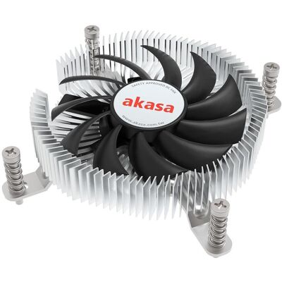 Akasa AK-CC6609EP01 Refroidisseur de processeur à profil bas - socket LGA 1700, 21,8 mm de hauteur (21.80 mm), Ventirad processeur, Noir, Argent - Publicité Akasa AK-CC6609EP01 Refroidisseur de processeur à profil bas - socket LGA 1700, 21,8 mm de hauteur (21.80 mm), Ventirad processeur, Noir, Argent - Publicité