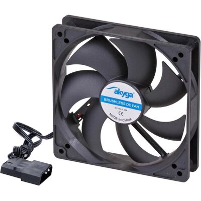 Akyga System fan AW-12A-BK Molex Boîtier d'ordinateur Ventilateur (e) (120 mm, 1x), Ventilateur PC, Noir - Publicité Akyga System fan AW-12A-BK Molex Boîtier d'ordinateur Ventilateur (e) (120 mm, 1x), Ventilateur PC, Noir - Publicité