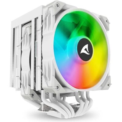 Sharkoon Refroidisseur d'air A60 RGB blanc (159 mm), Ventirad processeur, Blanc - Publicité Sharkoon Refroidisseur d'air A60 RGB blanc (159 mm), Ventirad processeur, Blanc - Publicité