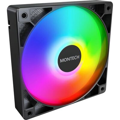 Montech GF120 PWM (120 mm, 1x), Ventilateur PC, Noir - Publicité Montech GF120 PWM (120 mm, 1x), Ventilateur PC, Noir - Publicité