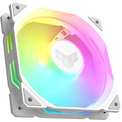 Asus Ventilateur TUF GAMING TR120 FAN ARGB WHT (120 mm, 1x), Ventilateur PC, Blanc, Multicolore - Publicité Asus Ventilateur TUF GAMING TR120 FAN ARGB WHT (120 mm, 1x), Ventilateur PC, Blanc, Multicolore - Publicité