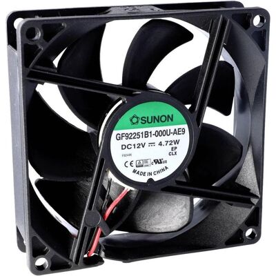 Sunon Ventilateur 24V 92x25 K 110.4m3/h 43dBA IP68 (92 mm, 1x), Ventilateur PC, Noir - Publicité Sunon Ventilateur 24V 92x25 K 110.4m3/h 43dBA IP68 (92 mm, 1x), Ventilateur PC, Noir - Publicité