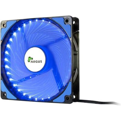 Intertech L12025 (120 mm, 1x), Ventilateur PC, Noir, Bleu - Publicité Intertech L12025 (120 mm, 1x), Ventilateur PC, Noir, Bleu - Publicité