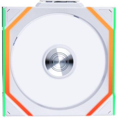 Lian-Li Ventilateur UNI FAN SL Wireless ARGB PWM - Reverse Blade, 120 mm, blanc (120 mm, 1x), Ventilateur PC, Blanc - Publicité Lian-Li Ventilateur UNI FAN SL Wireless ARGB PWM - Reverse Blade, 120 mm, blanc (120 mm, 1x), Ventilateur PC, Blanc - Publicité