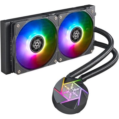 Silverstone SST-VD240W-SLIM - Refroidisseur liquide haute performance tout-en-un, double réglage 120mm, Refroidissement liquide CPU, Noir - Publicité Silverstone SST-VD240W-SLIM - Refroidisseur liquide haute performance tout-en-un, double réglage 120mm, Refroidissement liquide CPU, Noir - Publicité