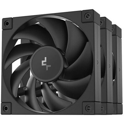 Deepcool FD12 120x120x25 3in1 bk (120 mm, 3x), Ventilateur PC, Noir - Publicité Deepcool FD12 120x120x25 3in1 bk (120 mm, 3x), Ventilateur PC, Noir - Publicité