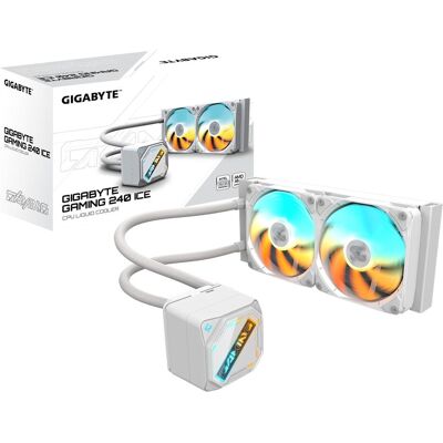 Gigabyte GME 240 ICE Wasserkühlung für AMD und Intel CPU Weiss, Refroidissement liquide CPU, Blanc - Publicité Gigabyte GME 240 ICE Wasserkühlung für AMD und Intel CPU Weiss, Refroidissement liquide CPU, Blanc - Publicité