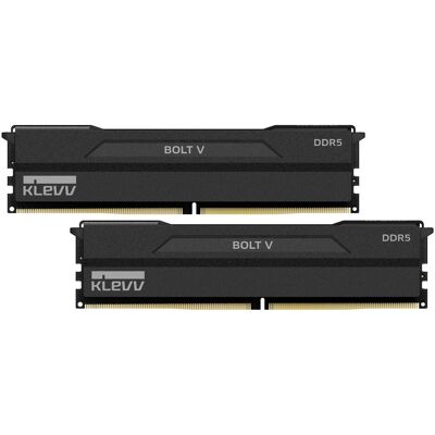 Klevv 32GB (16GBx2) BOLT V 6000MHz CL28 DDR5 Kit Black (2 x 16GB, 6000 MHz, RAM DDR5, DIMM), Mémoire vive, Noir, Gris - Publicité Klevv 32GB (16GBx2) BOLT V 6000MHz CL28 DDR5 Kit Black (2 x 16GB, 6000 MHz, RAM DDR5, DIMM), Mémoire vive, Noir, Gris - Publicité