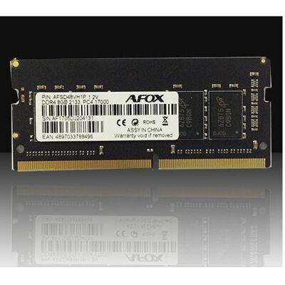 AFOX SO-DIMM DDR4 8GB 2666MHZ AFSD48FK1P (1 x 8GB, 2666 MHz, RAM DDR4, SO-DIMM), Mémoire vive, Noir - Publicité AFOX SO-DIMM DDR4 8GB 2666MHZ AFSD48FK1P (1 x 8GB, 2666 MHz, RAM DDR4, SO-DIMM), Mémoire vive, Noir - Publicité