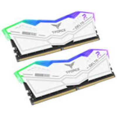 Team Group T-Force Delta RGB (2 x 16GB, 6000 MHz, RAM DDR5, DIMM), Mémoire vive, Blanc - Publicité Team Group T-Force Delta RGB (2 x 16GB, 6000 MHz, RAM DDR5, DIMM), Mémoire vive, Blanc - Publicité