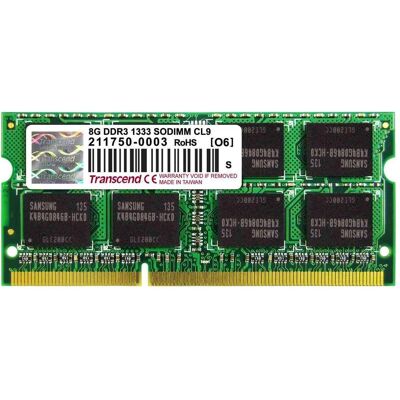 Transcend Valeur RAM (1 x 8GB, 1333 MHz, RAM DDR3, SO-DIMM), Mémoire vive - Publicité Transcend Valeur RAM (1 x 8GB, 1333 MHz, RAM DDR3, SO-DIMM), Mémoire vive - Publicité