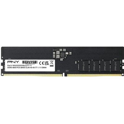 PNY DIMM Performance DDR5 8GB 4800MHz (1 x 8GB, 4800 MHz, RAM DDR5, DIMM), Mémoire vive - Publicité PNY DIMM Performance DDR5 8GB 4800MHz (1 x 8GB, 4800 MHz, RAM DDR5, DIMM), Mémoire vive - Publicité