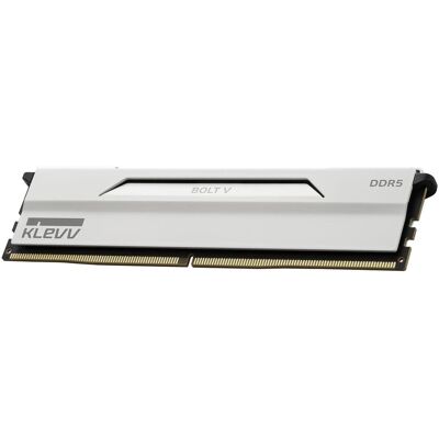 Klevv 32GB (16GBx2) BOLT V 6000MHz CL28 DDR5 Kit White (2 x 16GB, 6000 MHz, RAM DDR5, DIMM), Mémoire vive, Blanc - Publicité Klevv 32GB (16GBx2) BOLT V 6000MHz CL28 DDR5 Kit White (2 x 16GB, 6000 MHz, RAM DDR5, DIMM), Mémoire vive, Blanc - Publicité