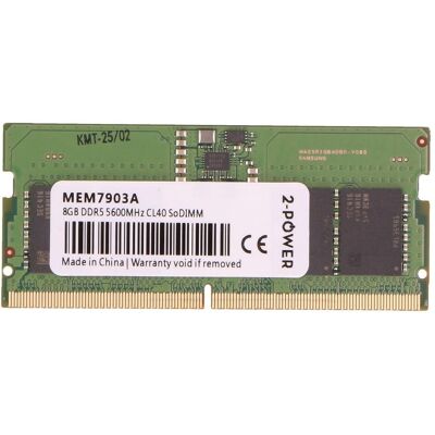 2-Power 8 Go DDR5 5600 MHz CL40 SoDIMM (1 x 8GB, 5600 MHz, RAM DDR5, SO-DIMM), Mémoire vive - Publicité 2-Power 8 Go DDR5 5600 MHz CL40 SoDIMM (1 x 8GB, 5600 MHz, RAM DDR5, SO-DIMM), Mémoire vive - Publicité