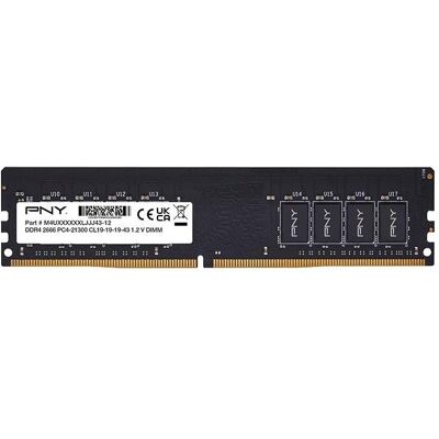 PNY 8GB DDR4 2666MHz DIMM MD8GSD42666-SB (1 x 8GB, 2666 MHz, RAM DDR4, DIMM), Mémoire vive, Noir - Publicité PNY 8GB DDR4 2666MHz DIMM MD8GSD42666-SB (1 x 8GB, 2666 MHz, RAM DDR4, DIMM), Mémoire vive, Noir - Publicité