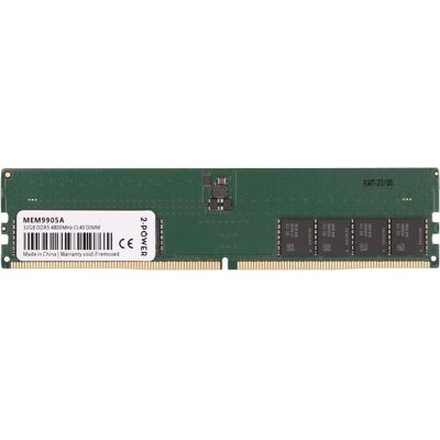 2-Power 32 Go DDR5 4800MHz CL40 DIMM (1 x 32GB, 4800 MHz, RAM DDR5, DIMM), Mémoire vive - Publicité 2-Power 32 Go DDR5 4800MHz CL40 DIMM (1 x 32GB, 4800 MHz, RAM DDR5, DIMM), Mémoire vive - Publicité