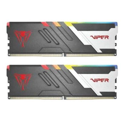 Patriot VIPER VENOM RGB DDR5 64 Go (2 x 32 Go) (2 x 32GB, 6000 MHz, RAM DDR5, DIMM), Mémoire vive, Blanc, Noir - Publicité Patriot VIPER VENOM RGB DDR5 64 Go (2 x 32 Go) (2 x 32GB, 6000 MHz, RAM DDR5, DIMM), Mémoire vive, Blanc, Noir - Publicité