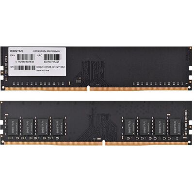 Biostar Pamięć DDR4 8GB 3200MHz DO32NU4N08 (1 x 8GB, 3200 MHz, RAM DDR4, DIMM), Mémoire vive - Publicité Biostar Pamięć DDR4 8GB 3200MHz DO32NU4N08 (1 x 8GB, 3200 MHz, RAM DDR4, DIMM), Mémoire vive - Publicité
