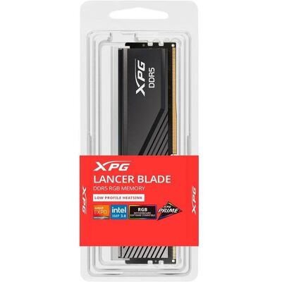 Adata DDR5 24GB 6000-36 XPG Lancer Blade RGB black (1 x 24 Go, 6000 MHz, RAM DDR5, DIMM), Mémoire vive, Noir - Publicité Adata DDR5 24GB 6000-36 XPG Lancer Blade RGB black (1 x 24 Go, 6000 MHz, RAM DDR5, DIMM), Mémoire vive, Noir - Publicité