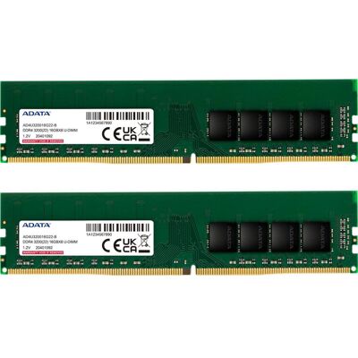 Adata DDR4 32 Go 3200-22 K2 Premier Dual Tray (2 x 16GB, 3200 MHz, RAM DDR4), Mémoire vive, Vert - Publicité Adata DDR4 32 Go 3200-22 K2 Premier Dual Tray (2 x 16GB, 3200 MHz, RAM DDR4), Mémoire vive, Vert - Publicité