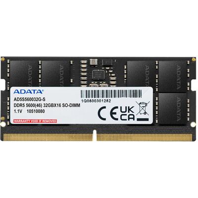 Adata SO-DDR5 16GB 5600-46 Premier simple plateau (1 x 16GB, 5600 MHz, RAM DDR5, SO-DIMM), Mémoire vive, Vert - Publicité Adata SO-DDR5 16GB 5600-46 Premier simple plateau (1 x 16GB, 5600 MHz, RAM DDR5, SO-DIMM), Mémoire vive, Vert - Publicité