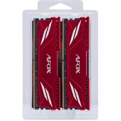 AFOX GAMING DDR4 2X16GB 3200MHZ CL16 RANK1 XMP2 RED (2 x 16GB, 3200 MHz, RAM DDR4), Mémoire vive, Rouge - Publicité AFOX GAMING DDR4 2X16GB 3200MHZ CL16 RANK1 XMP2 RED (2 x 16GB, 3200 MHz, RAM DDR4), Mémoire vive, Rouge - Publicité