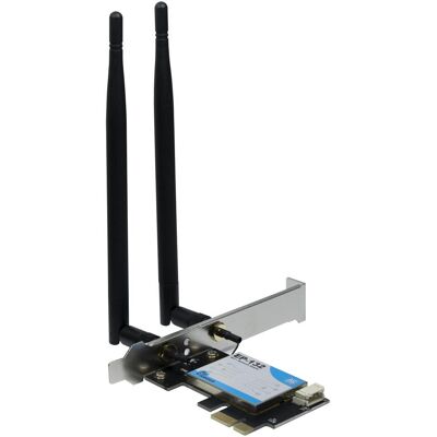 Intertech Adaptateur Wi-Fi 5 PCIe EP-132 Antenne,Bluetooth 4.2 (Mini PCI Express), Carte réseau, Noir - Publicité Intertech Adaptateur Wi-Fi 5 PCIe EP-132 Antenne,Bluetooth 4.2 (Mini PCI Express), Carte réseau, Noir - Publicité