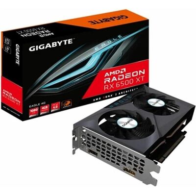 Gigabyte Radeon RX 6500 XT EAGLE (4 Go, GDDR6), Carte graphique, Noir, Gris, Argent - Publicité Gigabyte Radeon RX 6500 XT EAGLE (4 Go, GDDR6), Carte graphique, Noir, Gris, Argent - Publicité