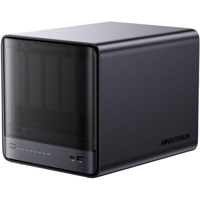 Minisforum NAS N5 Pro (128 Go, 32 Go, AMD Ryzen AI 9 HX 370), PC, Noir - Publicité Minisforum NAS N5 Pro (128 Go, 32 Go, AMD Ryzen AI 9 HX 370), PC, Noir - Publicité