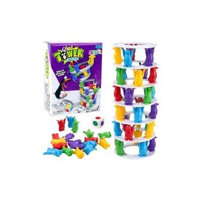Lean Toys Verrückte Pinguine auf dem Turm - ein farbenfrohes Familien-Arcade-Spiel, Gaming rétro, Multicolore - Publicité Lean Toys Verrückte Pinguine auf dem Turm - ein farbenfrohes Familien-Arcade-Spiel, Gaming rétro, Multicolore - Publicité
