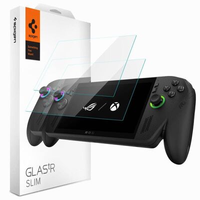 Spigen SZKŁO HARTOWANE GLAS.TR SLIM 2-PACK ROG ALLY / ALLY X 2023-2025 / MSI CALW 7 AI+ CLEAR, Autres accessoires gaming, Transparent - Publicité Spigen SZKŁO HARTOWANE GLAS.TR SLIM 2-PACK ROG ALLY / ALLY X 2023-2025 / MSI CALW 7 AI+ CLEAR, Autres accessoires gaming, Transparent - Publicité