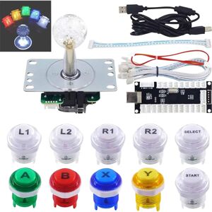 NoName Kit boutons et joystick d'arcade rétroéclairés par LED - Multicolore (Framboise Pi 3), Manette, Multicolore - Publicité NoName Kit boutons et joystick d'arcade rétroéclairés par LED - Multicolore (Framboise Pi 3), Manette, Multicolore - Publicité