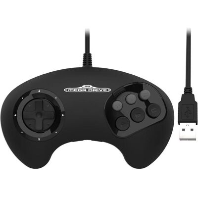 Generic Retro-Bit SEGA MD BIG6 Gamepad USB (PC), Manette, Noir - Publicité Generic Retro-Bit SEGA MD BIG6 Gamepad USB (PC), Manette, Noir - Publicité