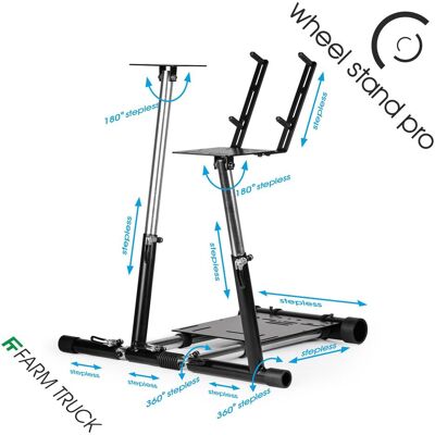 Wheel Stand Pro Farm Truck Stand, black, Rig pour simulateur, Noir - Publicité Wheel Stand Pro Farm Truck Stand, black, Rig pour simulateur, Noir - Publicité