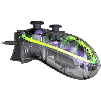 Canyon GPW-02, Contrôleur Bluetooth avec batterie intégrée, BT 5.0, Câble de charge Type-C, Bluetooth (Android, iOS, PS3, Switch, Windows), Manette, Transparent, Noir - Publicité Canyon GPW-02, Contrôleur Bluetooth avec batterie intégrée, BT 5.0, Câble de charge Type-C, Bluetooth (Android, iOS, PS3, Switch, Windows), Manette, Transparent, Noir - Publicité