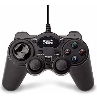 Under Control Joypad PS2 Wired Controller Black / Cavo Ricarica 2mt (PS2), Manette, Noir - Publicité Under Control Joypad PS2 Wired Controller Black / Cavo Ricarica 2mt (PS2), Manette, Noir - Publicité