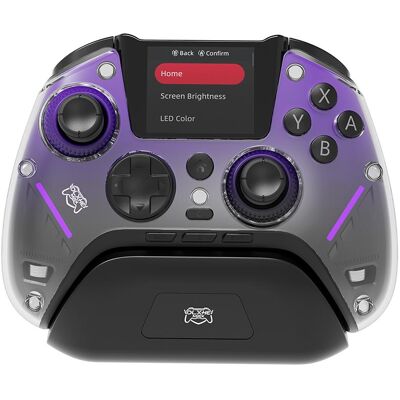 IMP Tech - Manette DLX HE MAX sans fil/filaire/Bluetooth - Violet et noir (Android, iOS, PC, PS4, Switch, Switch 2), Manette, Noir, Violet - Publicité IMP Tech - Manette DLX HE MAX sans fil/filaire/Bluetooth - Violet et noir (Android, iOS, PC, PS4, Switch, Switch 2), Manette, Noir, Violet - Publicité