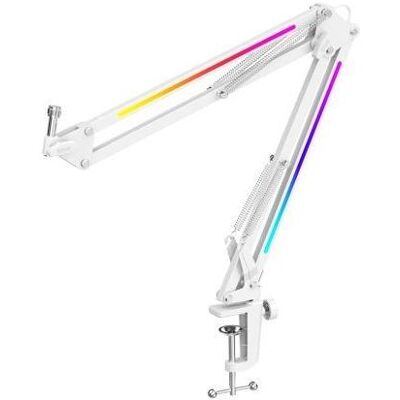 Fifine Support articulé AmpliGame BM38 RGB, blanc, Pied de microphone, Blanc - Publicité Fifine Support articulé AmpliGame BM38 RGB, blanc, Pied de microphone, Blanc - Publicité