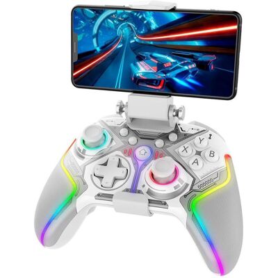 iPega 9666BH Bluetooth RGB Gamepad for Android/iOS/PS3/PS4/PC/N-Switch White (Android, iOS, PC, PS3, PS4, Switch), Manette, Blanc - Publicité iPega 9666BH Bluetooth RGB Gamepad for Android/iOS/PS3/PS4/PC/N-Switch White (Android, iOS, PC, PS3, PS4, Switch), Manette, Blanc - Publicité