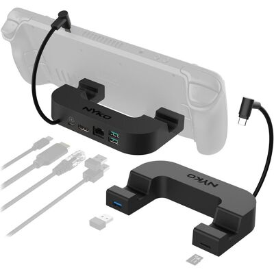 Nyko Steam Deck Power Dock 7-In-1 Usb-C Docking Station (PC), Autres accessoires gaming, Noir - Publicité Nyko Steam Deck Power Dock 7-In-1 Usb-C Docking Station (PC), Autres accessoires gaming, Noir - Publicité