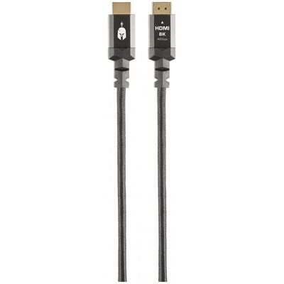 Spartan Gear Câble Hdmi 2.1 (Longueur : 1.5m - Aluminium avec connecteurs plaqués or) (1.50 m), Câble vidéo, Noir - Publicité Spartan Gear Câble Hdmi 2.1 (Longueur : 1.5m - Aluminium avec connecteurs plaqués or) (1.50 m), Câble vidéo, Noir - Publicité
