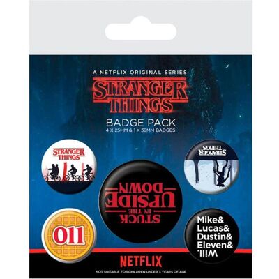 Pyramid STRANGER THINGS - Pack 5 Badges - Upside Down, Autres accessoires gaming, Multicolore - Publicité Pyramid STRANGER THINGS - Pack 5 Badges - Upside Down, Autres accessoires gaming, Multicolore - Publicité