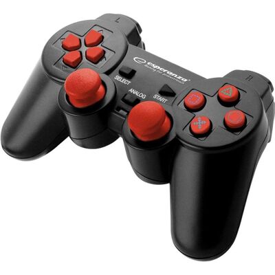 Esperanza EGG106R (PC, PS2, PS3), Manette, Rouge, Noir - Publicité Esperanza EGG106R (PC, PS2, PS3), Manette, Rouge, Noir - Publicité