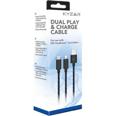 Vision Câble de charge et de lecture Kyzar pour PS5 (PS5), Autres accessoires gaming, Noir - Publicité Vision Câble de charge et de lecture Kyzar pour PS5 (PS5), Autres accessoires gaming, Noir - Publicité