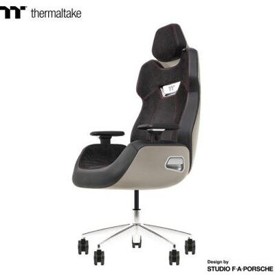 Thermaltake Tt ARGENT E700 Ice Grey Metallic Alcantara, Chaise gaming, Argent, Noir, Gris - Publicité Thermaltake Tt ARGENT E700 Ice Grey Metallic Alcantara, Chaise gaming, Argent, Noir, Gris - Publicité