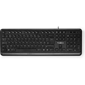 Nedis Clavier filaire USB-A Multimédia AZERTY Disposition FR Clavier numérique (FR, Filaire), Clavier, Noir - Publicité Nedis Clavier filaire USB-A Multimédia AZERTY Disposition FR Clavier numérique (FR, Filaire), Clavier, Noir - Publicité