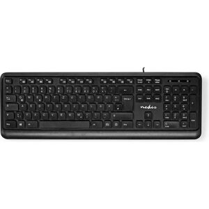 Nedis Clavier filaire USB-A Multimédia QWERTZ Disposition DE Clavier numérique (DE, Filaire), Clavier, Noir - Publicité Nedis Clavier filaire USB-A Multimédia QWERTZ Disposition DE Clavier numérique (DE, Filaire), Clavier, Noir - Publicité