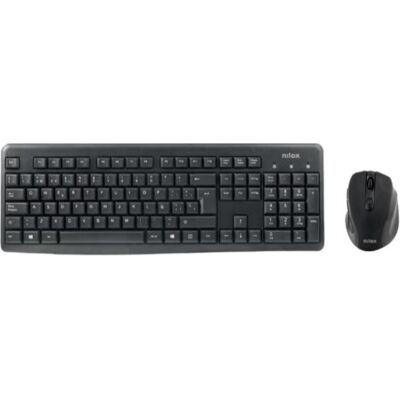 Nilox Tech Tastiera e Mouse Wireless (IT, Sans fil), Clavier, Noir - Publicité Nilox Tech Tastiera e Mouse Wireless (IT, Sans fil), Clavier, Noir - Publicité
