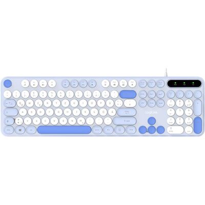 LogiLink Kabelgebundene Tastatur, USB-A, 105 Soft-Touch-Tasten, QWERZ-Tastatur, Windows, Blau (DE, Filaire), Clavier, Bleu - Publicité LogiLink Kabelgebundene Tastatur, USB-A, 105 Soft-Touch-Tasten, QWERZ-Tastatur, Windows, Blau (DE, Filaire), Clavier, Bleu - Publicité